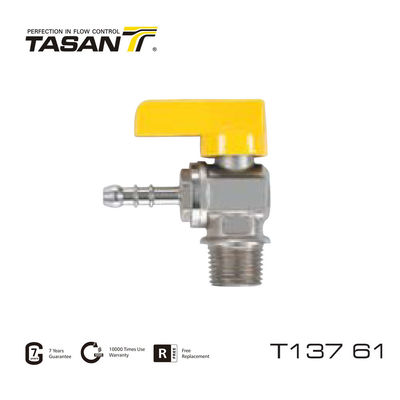 Manuelle Leistung 72,5 Psi Winkelgaskugelhahn 1/2 Zoll Gasventil T137 61