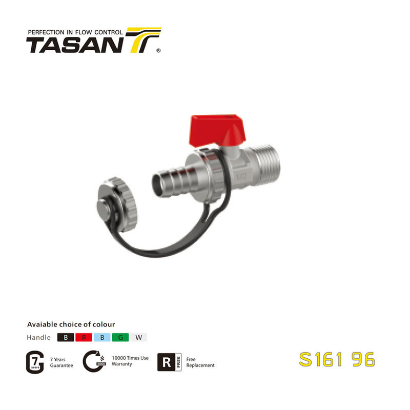 S161 96 Kesselventil aus Messing ISO 228 Gewinde 232 psi mit L-Griff aus Aluminium